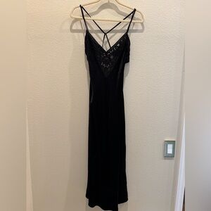 Zara Black Satin Dress